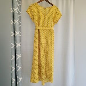 Yellow Midi Women's Dress